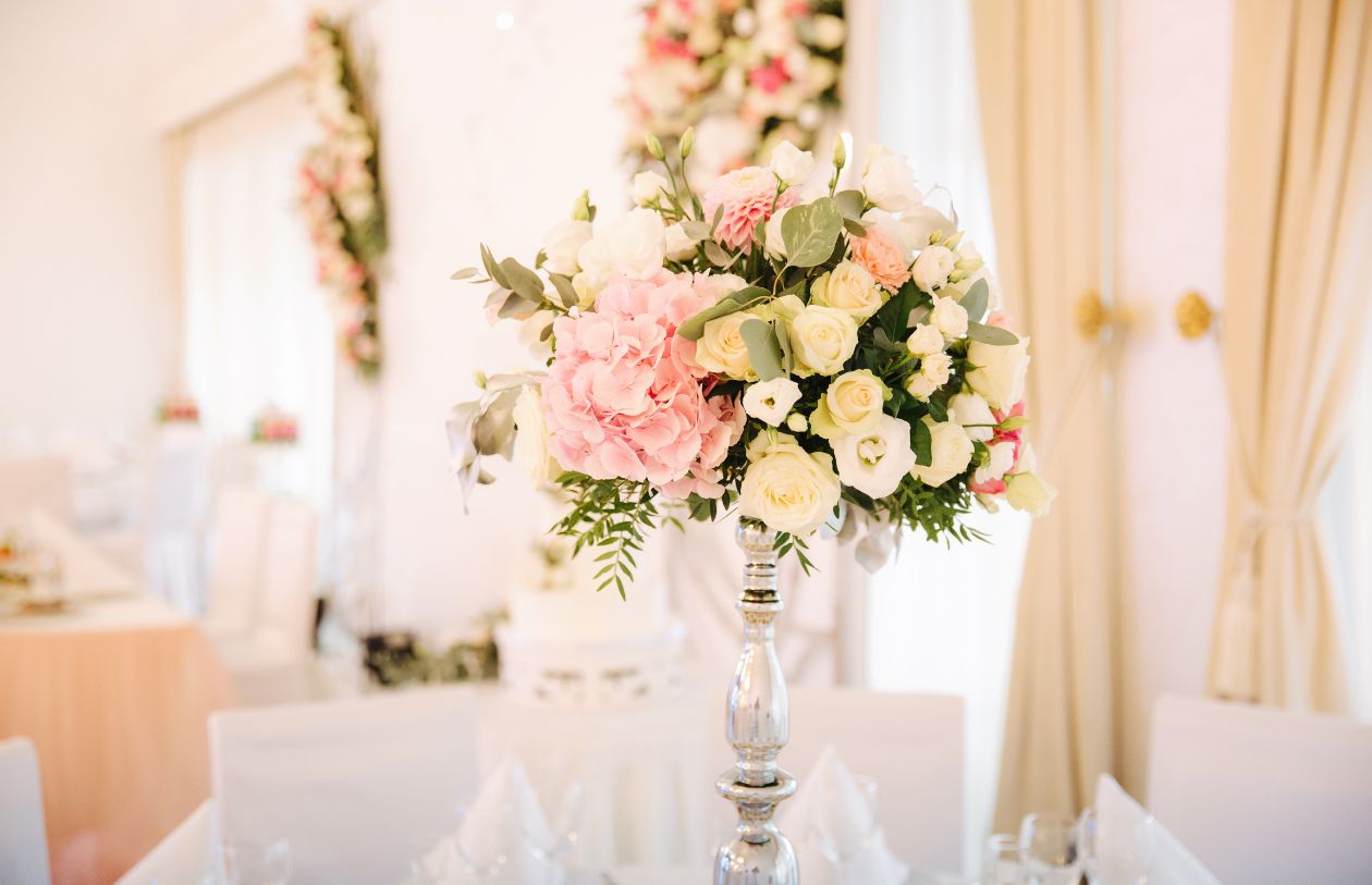 elegant wedding centerpeices done by culture clicks wedding decorators in seattle, WA